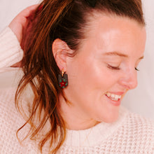 Load image into Gallery viewer, Sarah - Poinsettia Earrings