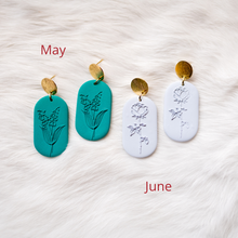 Load image into Gallery viewer, Birth Flower Earrings