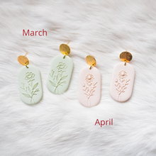 Load image into Gallery viewer, Birth Flower Earrings