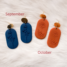 Load image into Gallery viewer, Birth Flower Earrings