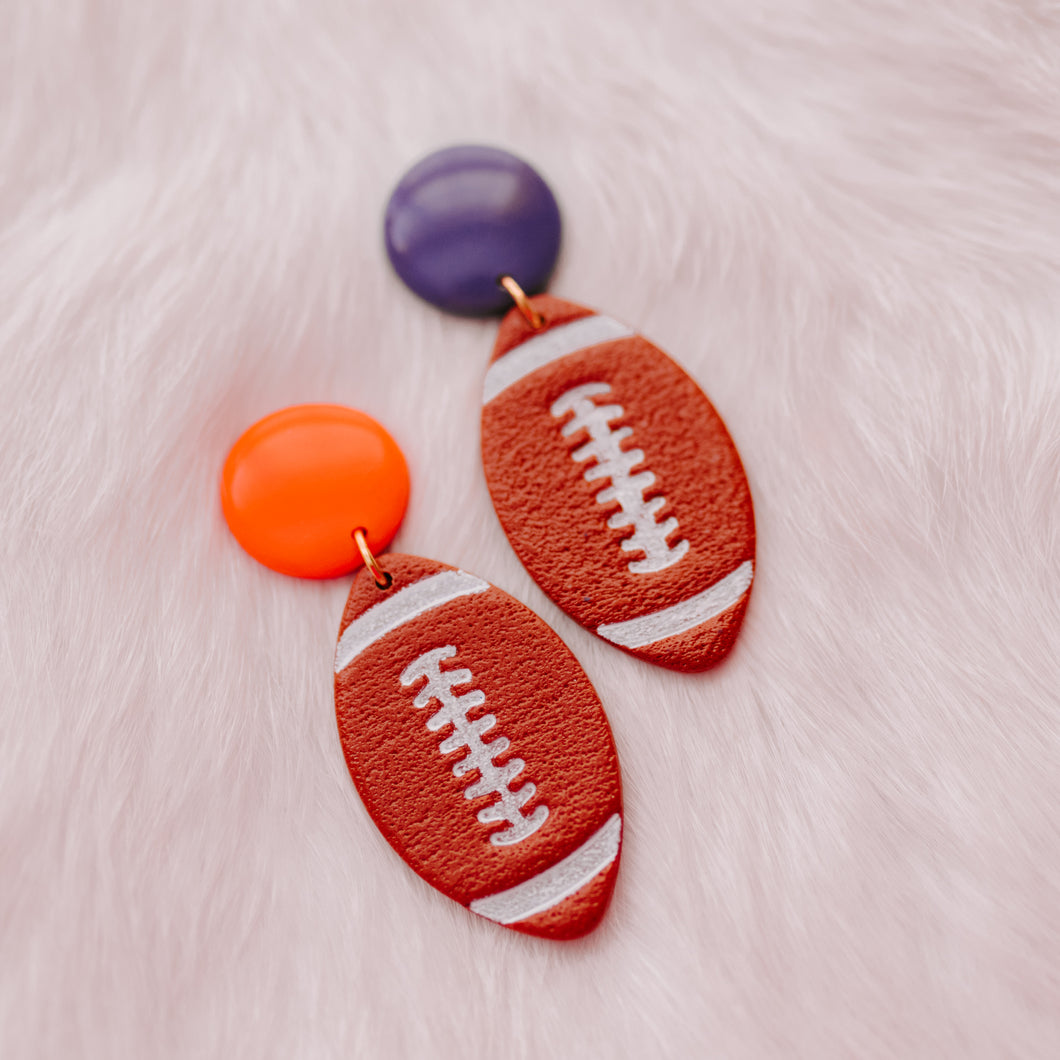 Game Day Football - Earrings