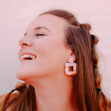 Load image into Gallery viewer, Orange and Purple - Flo Earrings
