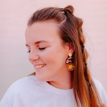 Load image into Gallery viewer, Carolina Game Day Marbled - Earrings
