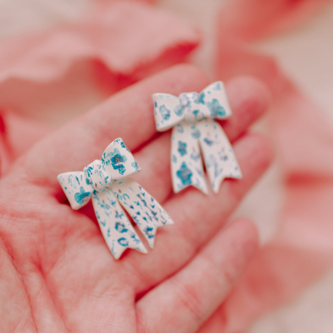 Floral Bow Studs