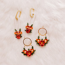 Load image into Gallery viewer, Fall Floral Arrangement - Earrings
