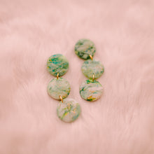 Load image into Gallery viewer, Marbled Green Dangles
